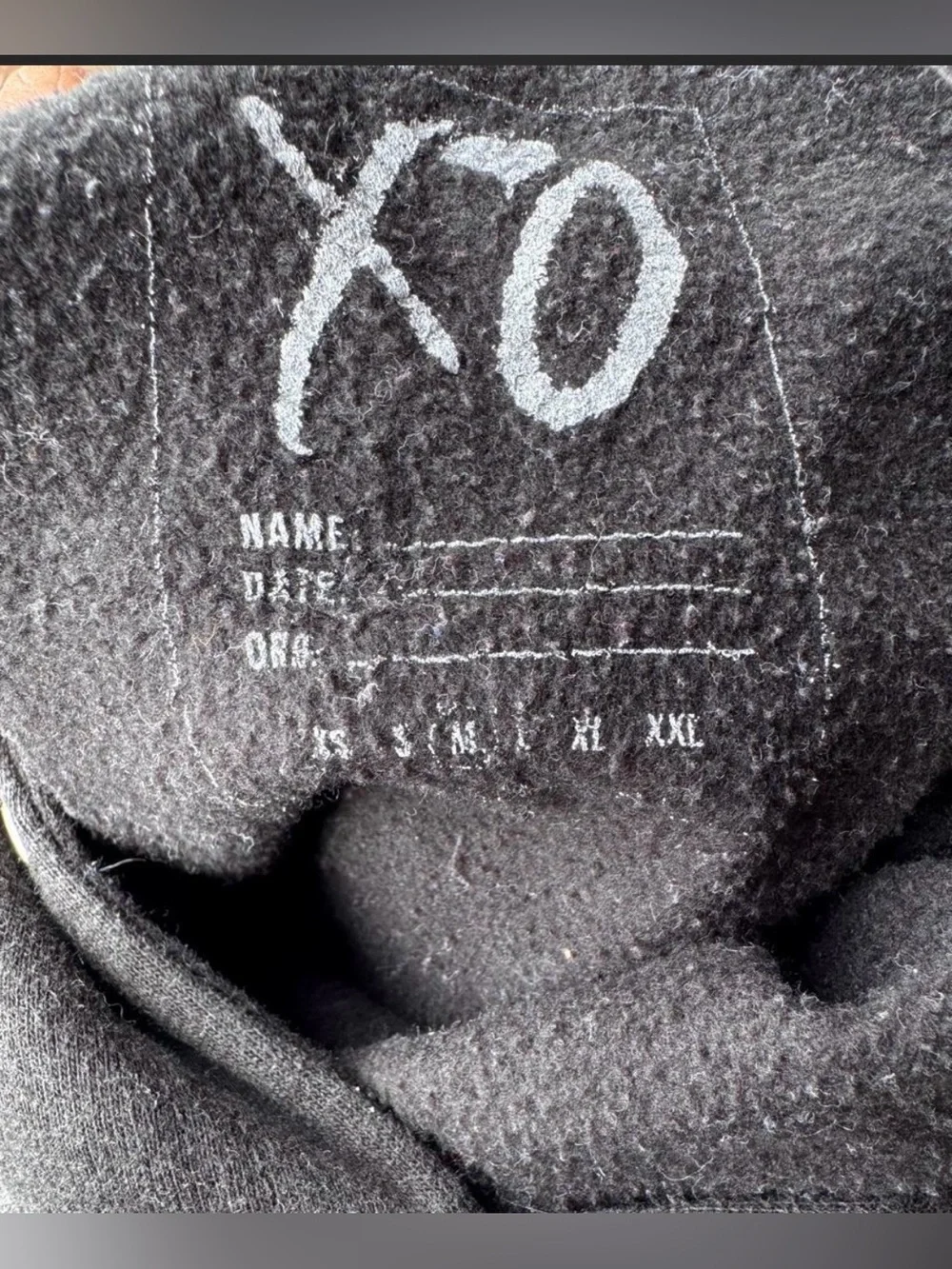 The Weeknd XO Sleeveless Hoodie Black Pullover Vest Size M
